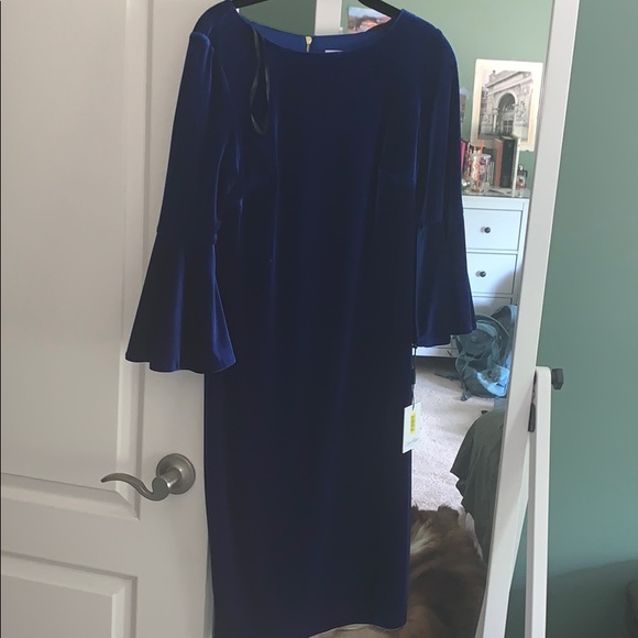 CALVIN KLEIN NWT VELET DRESS - Picture 1 of 4